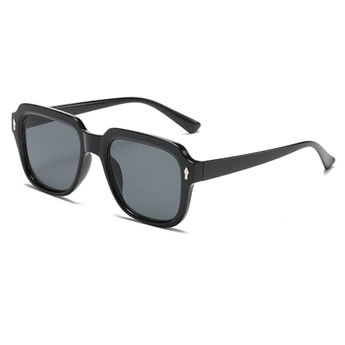 Lunettes de soleil pour femmes à monture large vintage et protection UV400