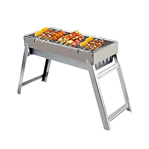 Buitengrilltafel | Opklapbare campingtafel voor buiten – Draagbaar klein grilltafelblad, opvouwbare barbecue BBQ-grills voor buiten koken strandpicknicks Fokcalgary