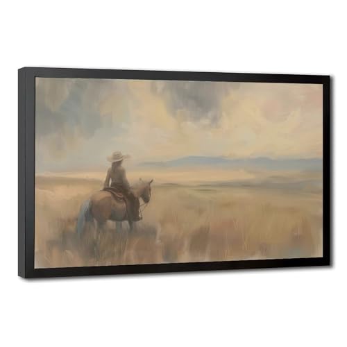 Poster décoration western sur toile cadeau idéal pour passionnés d'équitation