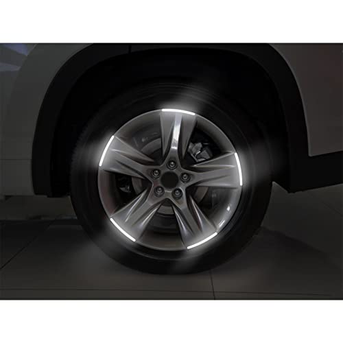 Nuoozy Reflective Wheel Rim Stripe Decal Sticker For Motorcycle Car Bicycle Night Visibility Waterproof Sliver-Gray (20Pcs) #TOP4