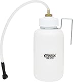 mit robustem Haken KS Tools 160.0735 Bremsflüssigkeits-Auffangflasche, 1 Liter