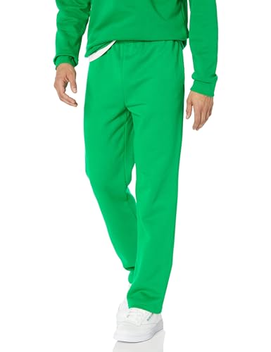 Amazon Essentials Herren Fleece-Jogginghose mit offenem Saum (erhältlich in Übergrößen), Grün, M Amazon Essentials Herren Fleece-Jogginghose mit offenem Saum (erhältlich in Übergrößen), Grün, M