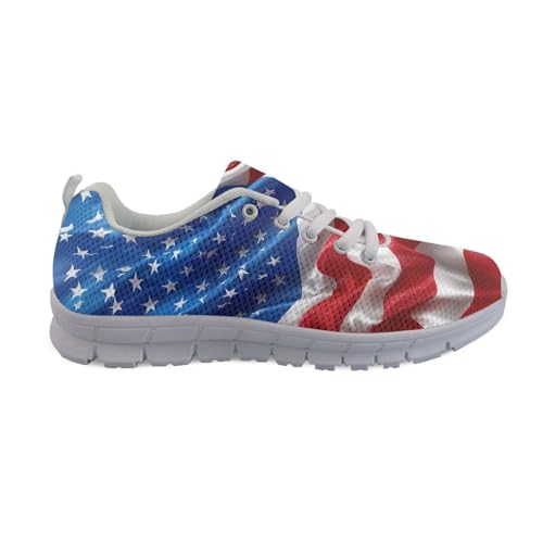 Image of GIFTPUZZ Mens Lace Up Athletic Trainers Running Sneakers Wedge Breathable Gym Lightweight Sports Tennis Shoes