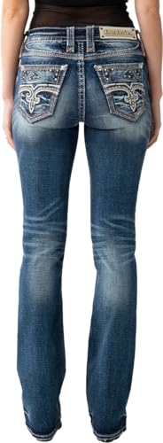 Rock Revival - Womens Hibiscus RP2765B204 Bootcut Jeans, Color Denim, Size: 284