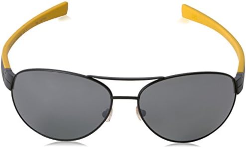 TAG HEUER 66 0253 111 621603 Polarized Oval Sunglasses, Black, 62 mm