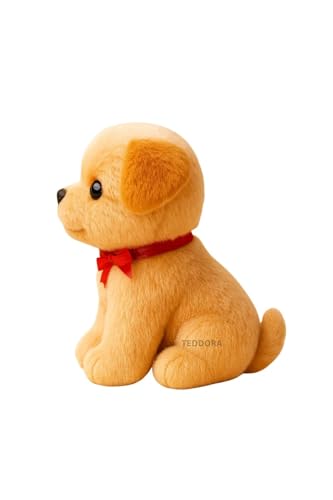 Image of Sitting Dog Soft Toy for Girls Boys Kids,Butter,Dog Animal Plush Stuffed Baby Teddy Gift Birthday, 23cm