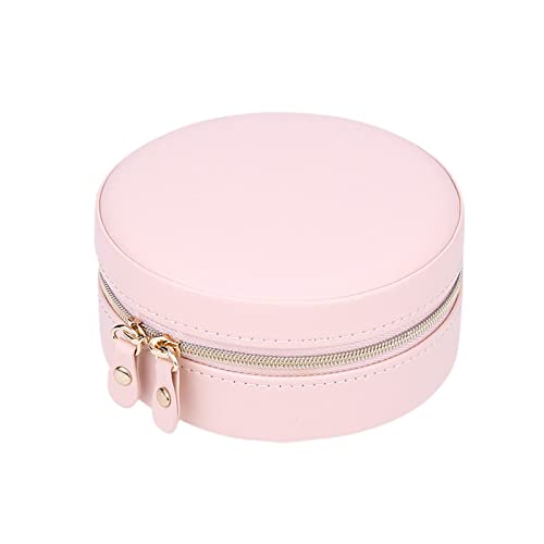 Boîte à bijoux ronde en cuir PU pour ne plus emmêler vos colliers