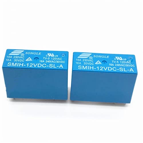 Relais de puissance SMIH-05VDC-SL-A 16A pour circuits imprimés électroniques 10 pièces