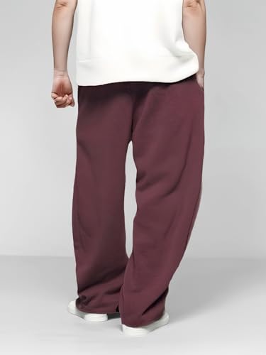 Image of Men's Baggy Sweatpants with Elastic Drawstring Waist, Breathable Wide-Leg Casual Loose Cotton Joggers Deep Pockets