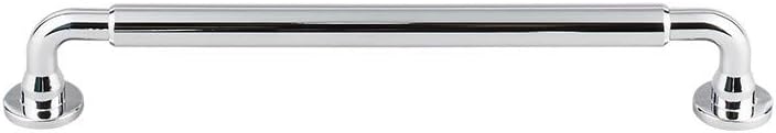 Top_Knobs Lily Pull Color Polished Chrome 7 9/16 Length Serene Coll Contemporary Transitional Bar Handle Decorative Kitchen Drawer Cabinet Door Hardware Dresser Bathroom Metal Interior Home