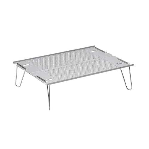 Snow Peak’s Ozen Solo Table, SLV-171, Aluminium, Lightweight for Backpacking, Designed in Japan, Lifetime Product Guarantee