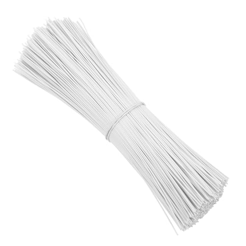Zerodeko 1000 piezas alambre galvanizado para manualidades y jardín, recubierto de plástico, resistente para atar plantas, uso doméstico, grosor 0.18 pulgadas
