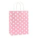 Gift Bags 25Pcs 8x4.75x10.5 Inches BagDream Shopping Bags, Paper Bags, Kraft Bags, Retail Bags, Holiday Party Bags, Pink Dot Paper Bags with Handles, Pink Paper Gift Bags