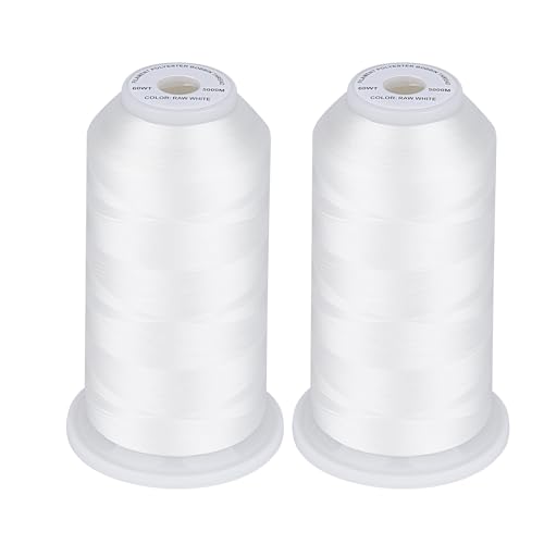 Fil en polyester 60 WT pour matelassage blanc 5000 m pour vos après-midis couture - 2