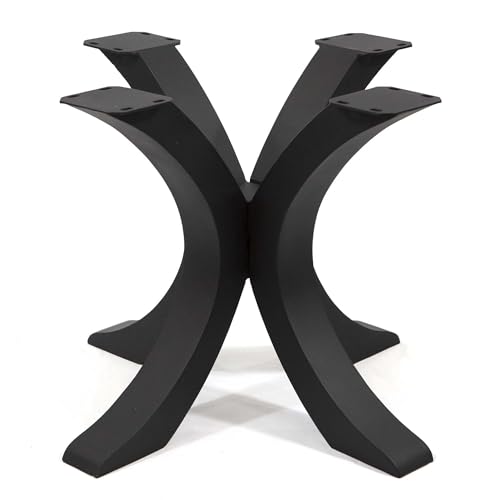 RUSTY DESIGN Curved X-Shaped Round Coffee Table Base #ST3011D