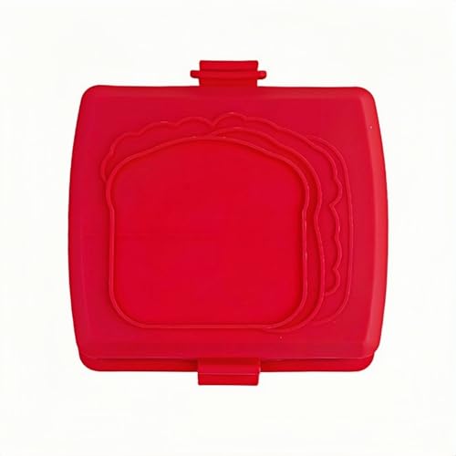 Silicone Microwave Sandwich Maker: Cordless Non-Stick Sandwich Toaster, Ideal for Home, Office, Bedroom, Microwave Oven (Blue) (rosso)