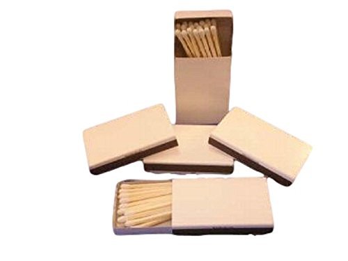 50 Plain White Cover Wooden Matches Box Matches