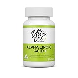 UltraVit Alpha-Liponsäure 90 Kapseln – Nahrungsergänzungsmittel mit Chrom – Antioxidatives zur Unterstützung von Energie, Stoffwechsel, Insulinfunktion & Zellschutz – Alpha Lipoic Acid