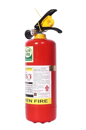 Image of 2L Kitchen Fire Extinguisher - Wet Chemical | Mild Steel | Ideal for Cooking Oil & Grease Fires | Refillable | 3-Year Expiry