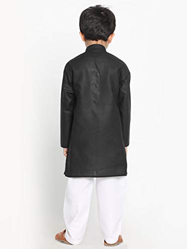 Image of JBN Creation Boys Cotton Blend Kurta Pyjama Set - Ethnic Elegance for Festivals | Comfortable Classic Collar Full Sleeves Kurta for Kids