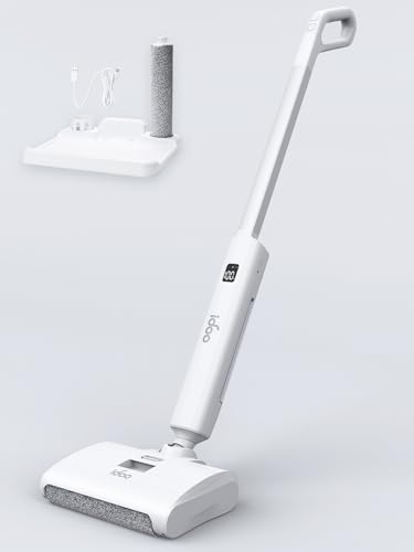 Idoo Fregona Electrica En Seco Húmedo, Mopa Electrica Pulidora Suelos Eléctrico Inalámbrico Con Pantalla Led, Diseño De Doble Depósito De Ag Idoo Fregona Electrica En Seco Húmedo, Mopa Electrica Pulidora Suelos Eléctrico Inalámbrico Con Pantalla Led, Diseño De Doble Depósito De Ag
