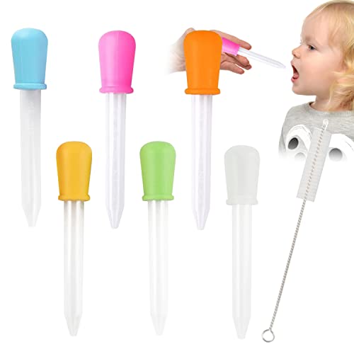 Pipette Compte Goutte,Pipette Graduée,Pipette Plastique,Pipette Plastique avec 1 Brosse Propre,Pipette pour Laboratoire Enfant und Alimentaire,Bonbons,Animaux Domestiques,Plantes