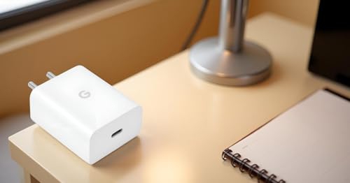 Image of Google 30W Original Type C Fast Charging Power Adapter for Google 10 /10 Pro /9A / 9 Pro XL /9 Pro /8 Pro /8 /8a,7 Pro /7 /7A, Tablet /Chrome Books & Other USB C Devices Quick Charger Support - 30 watt, White