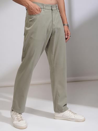 Image of Highlander Men Men's Carperter Fit Casual Trousers| Relaxed Fit | Perfect for Casual Outings,Travel & Work Wear | Trouser for Men