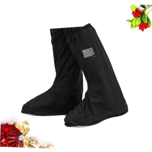 1 par de fundas impermeables para calzado al aire libre, gruesas y reutilizables, para actividades al aire libre, talla XL, color negro miniatura 3