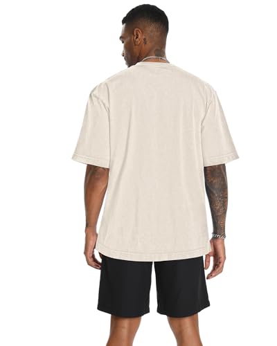 Image of Oversized Tshirts for Men Short Sleeve Vintage Washed Basic Loose Tees 2026