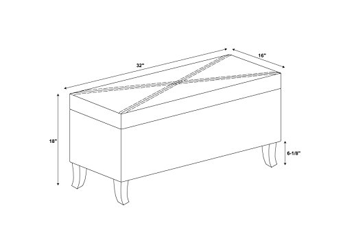 Linon Stephanie Ottoman, Botanical Linen #TOP2