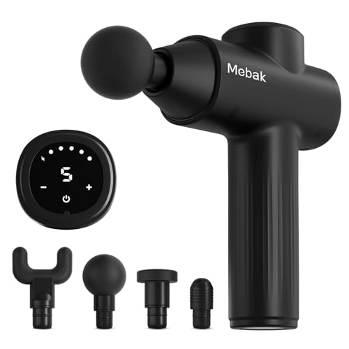 Mebak 7 Massage Gun Massage Gun Deep Tissue for Pain Relief 5 Speeds Percussion Massager Gun for Shoulder Back Body Hanheld Muscle Massager for Home Office & Gym