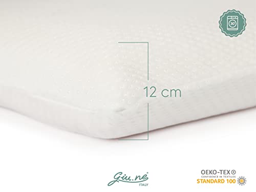 GIU.NE® - Coussin pour adulte en mousse à mémoire de forme 100 % lavable - excellent pour la Cervicale - toujours propre et hygiénique - Déhoussable - Modèle savon 70 x 40 x 12 - Ultra Comfort