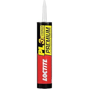Loctite PL Premium Polyurethane Construction Adhesive, 10 fl oz Cartridge, 1 Pack – Versatile Construction Glue for Wood, Concrete, Stone, Metal & More