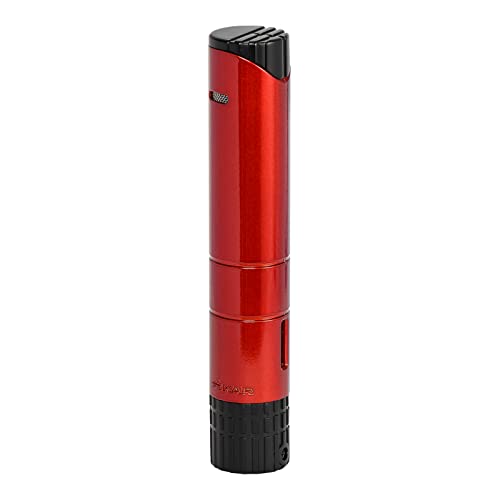 Xikar Turrim Cigar Lighter, Single Jet Flame, Oversized Fuel Tank, Refillable, Piezo Ignition, Attractive Gift Box, Daytona Red