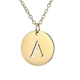 Collar personalizado para hombre y mujer, collar con letra inicial, color dorado, alfabeto A-Z, colgante redondo, gargantilla para el cuello, joyería para mujeres y niñas
