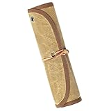 Generic アウトドアカトラリー収納バッグ – 折りたたみデザイン多機能ポケット付き 耐久キャンバス素材でバーベキューや登山に最適