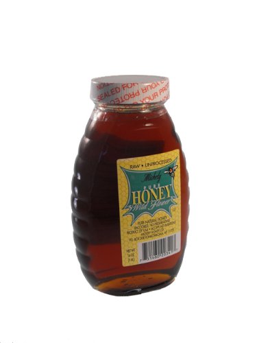 Honey Pure Wildflower 32 oz Frascos de Vidrio miniatura 1