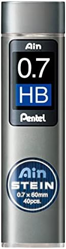 Pentel C277-2BO AIN STEIN cienki wkład, 0,7 mm, stopień twardości 2B lub 40 wkładów