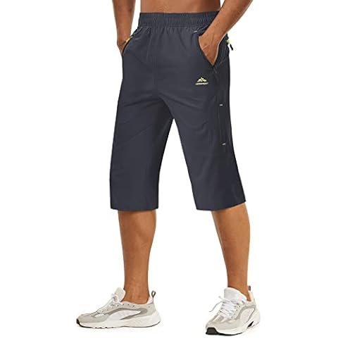 TACVASEN Men's Quick Dry Capri Shorts Cover