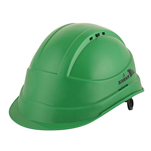 KARAM PN542 Safety Helmet for Men Industrial & Construction Helmet | Ratchet Type Adjustment with Adjustable Chin Strap | Ventilation & Side Slot for Attachment | EN Certified Hard Hat | HYD Green (B07YYJ5N1C) Amazon Price History, Amazon Price Tracker