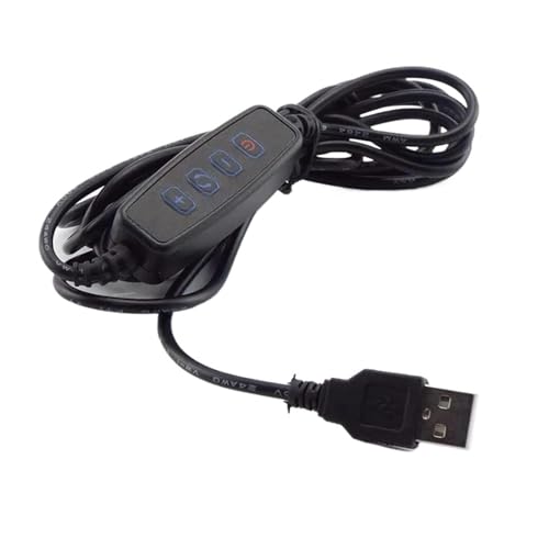 Cable de extensión atenuador LED 5V de 3 pines con interruptor USB negro 2