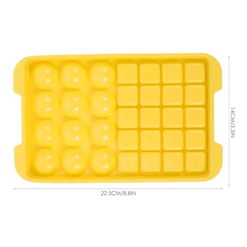 Molde reutilizable para cubitos de hielo 32 cavidades amarillo miniatura 2