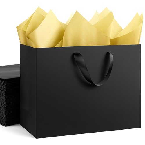 OfficeCastle Black Gift Bags 16x6x12