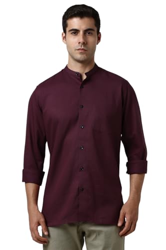Image of Van Heusen Men Cotton Solid Regular Fit Shirt