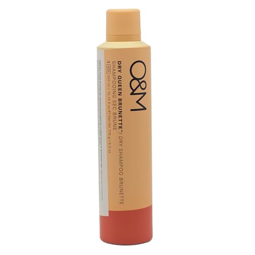 O&M Dry Queen Brunette Champú seco (300 ml) – Para cabello castaño a marrón – Refresca y da volumen instantáneamente – Sin sulfatos y siliconas – Vegano, certificado PETA