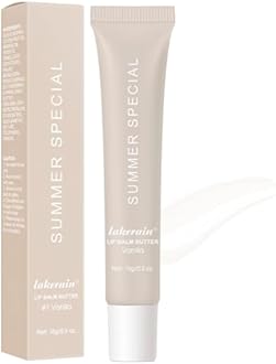 Summer Lip Butter Balm, Moisture and Hydration Lip Gloss, Long-lasting Hydrating Non-Sticky Lip Balm, Soften Dry Lips Lip Care (#Vanilla, 1Pcs)