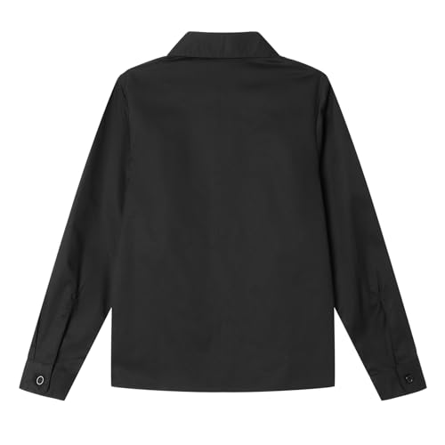 Mud Kingdom Girls Dress Shirts School Uniform with Peter Pan Collar Poplin Long Sleeve2