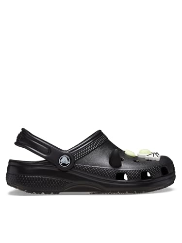 Crocs Kids Unisex Classic Glow in The Dark Clogs (Little Kid/Big Kid) Black Cat 13 M