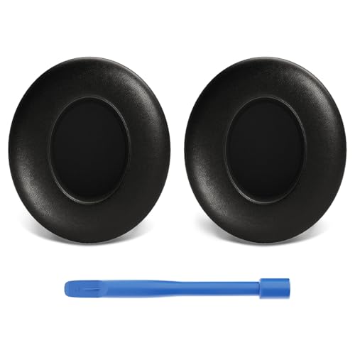 Almohadillas de reemplazo para auriculares Beats Studio 3 y Studio 2, color negro | Almohadillas aislantes de ruido con espuma viscoelástica, material suave de cuero proteínico. Incluye herramienta de extracción miniatura 1